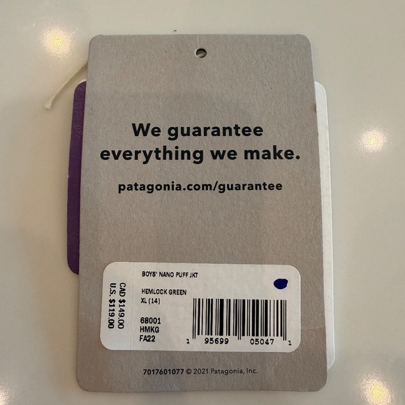 Patagonia Boys Nano puff Jacket, XL - Picture 5 of 5